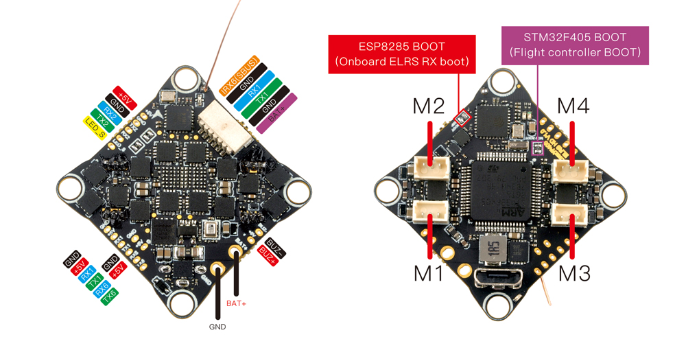 CrazyF405HD ELRS 1-2S AIO Board